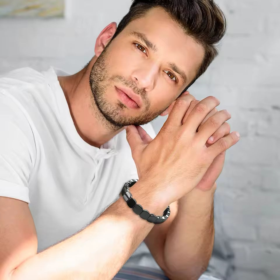 Bracelet Hématite Énergie Masculine