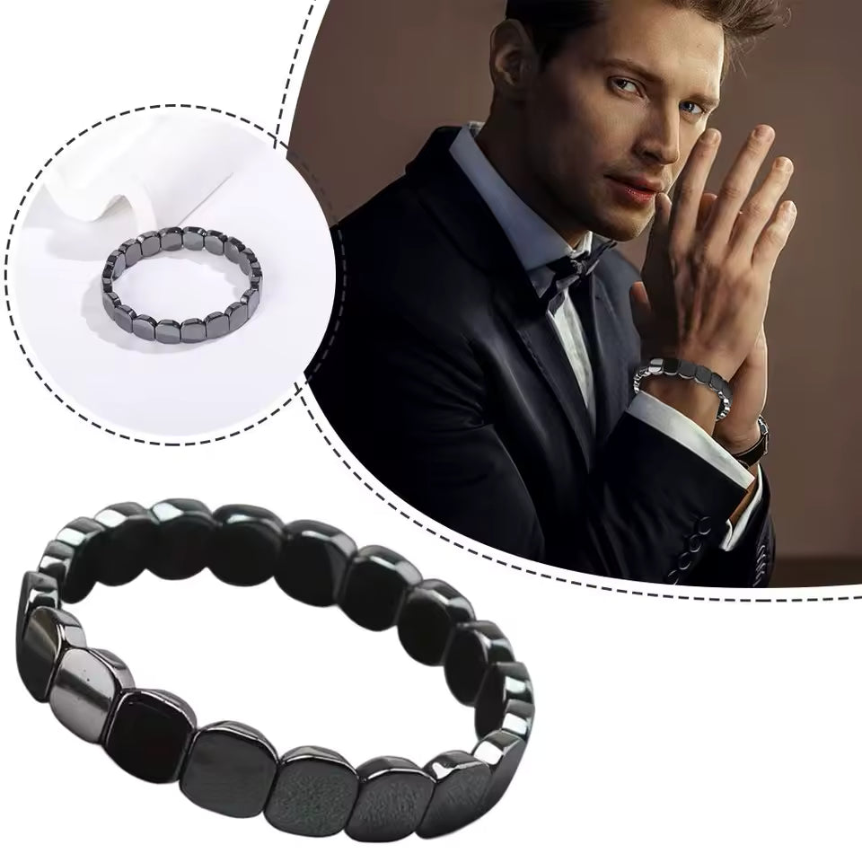 Bracelet Hématite Énergie Masculine