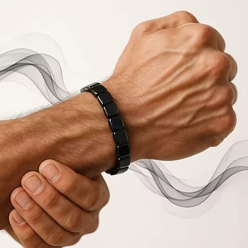 Bracelet Hématite Énergie Masculine